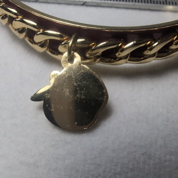 Apple Bottoms Bangle Gold Red Chain Bracelet Y2K Charm Vintage Genuine Crystal - Picture 9 of 9